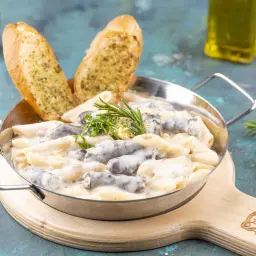 Sausage Pasta with White Sauce